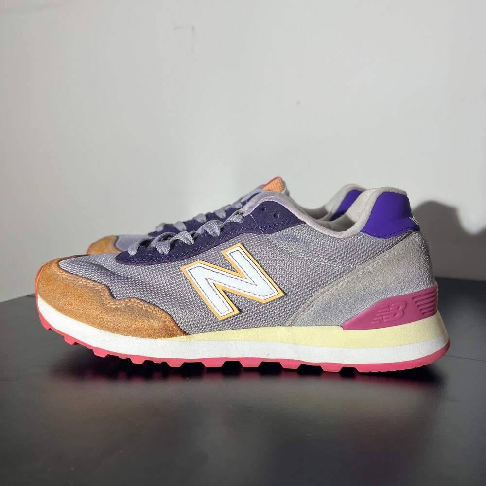New Balance 515 Women's 7.5 Gray Purple Orange Sneakers